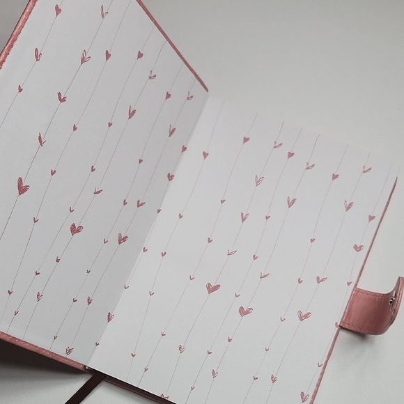 Pink Heart Patterned Notebook - Picture 3 of 9